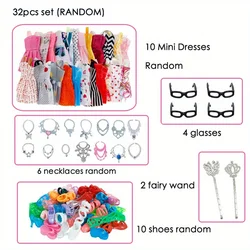Deluxe Doll Fashion Accessories Set (Set A(32pc))