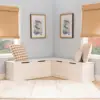 White Solid Pine Backless Nook Interior Storage coffee table coffe table cofee table coffee tables glass coffee table glasstable 1