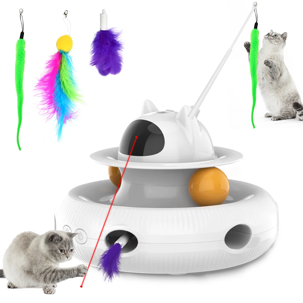 MoebypetInteractive4in1CatToyRechargeableFeatherStickLaser