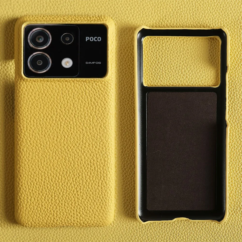 Premium Business Genuine Leather Phone Case - Shockproof Back Cover