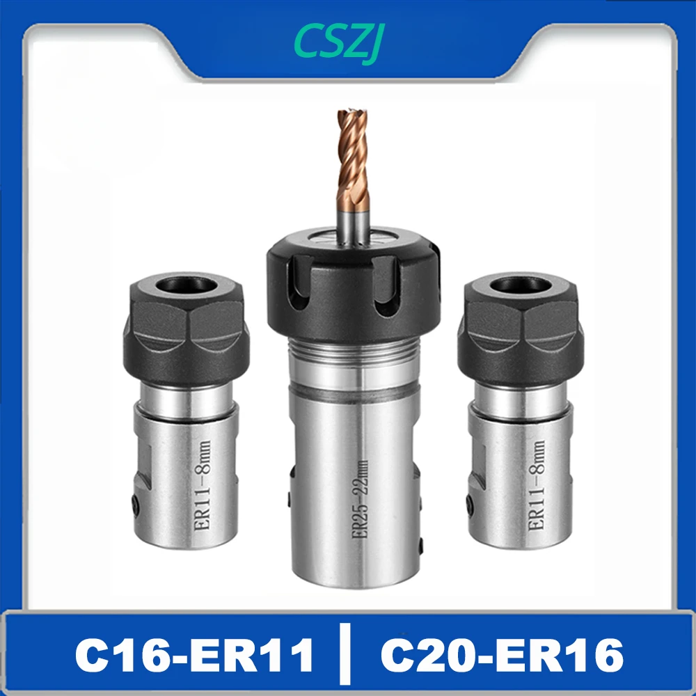 Prolunga Mandrino C12-ER16-100L - Per Tornio/Fresatrice CNC, Gambo 12 Mm, Colletto ER16 - Foto 3