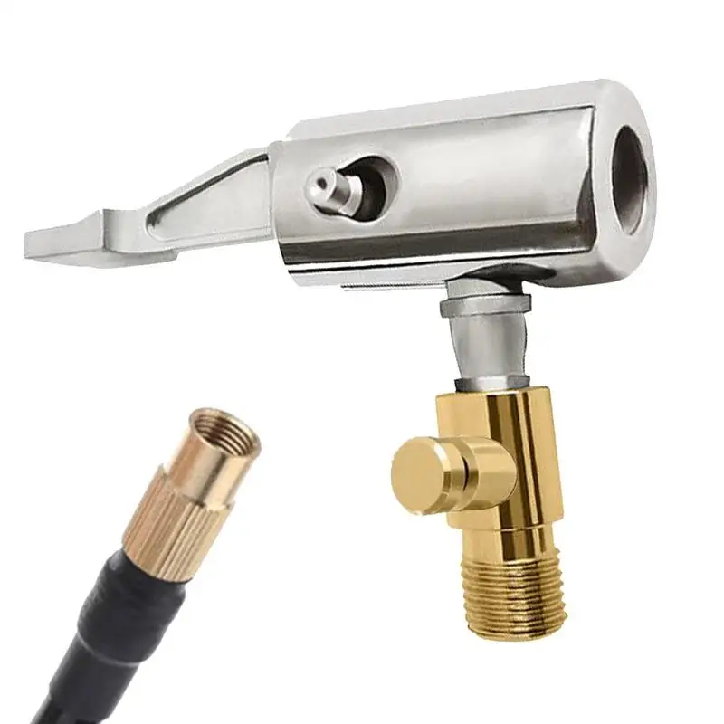 1 Pcs Portable Inflatable Pump for Car Tire Air Chuck Compressor Tire Inflator Tire Chuck with Barb Connector for Hose Repair