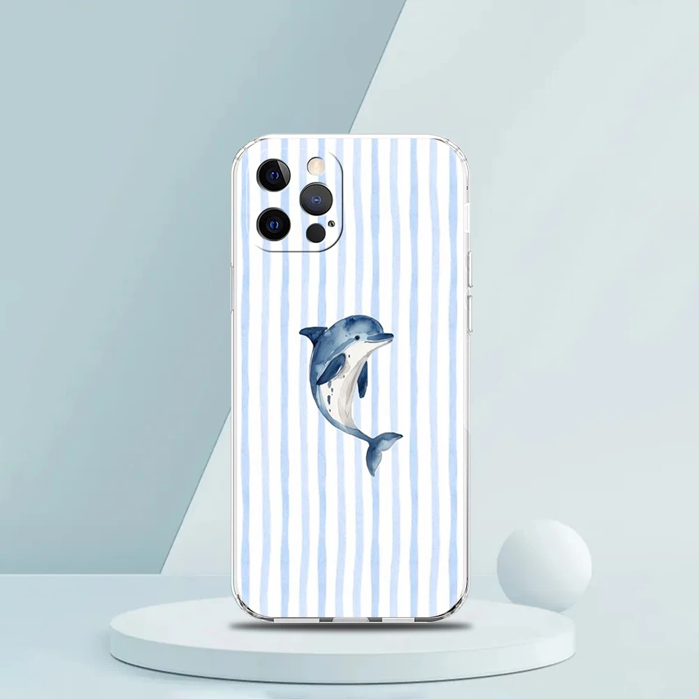 Tree Duck Lemon Flower Pattern Soft TPU Transparent Phone Case Cover