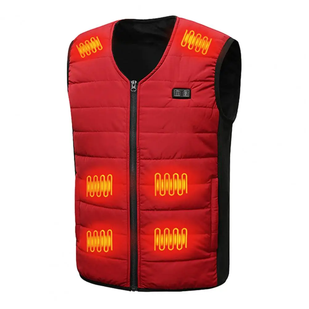 Winter USB Heating Vest Coat Unsiex Safe 10/12 Heating Blocks Sleeveless Energy-saving Padded Thick Windproof Waistcoat energy saving ptc heater constant temperature heating dc 12v 100w low consumption safe for air heater humidifier