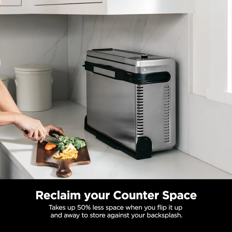 Ninja SP101 Digital Air Fry Countertop Oven with 8-in-1 Functionality, Flip Up & Away Capability for Storage Space