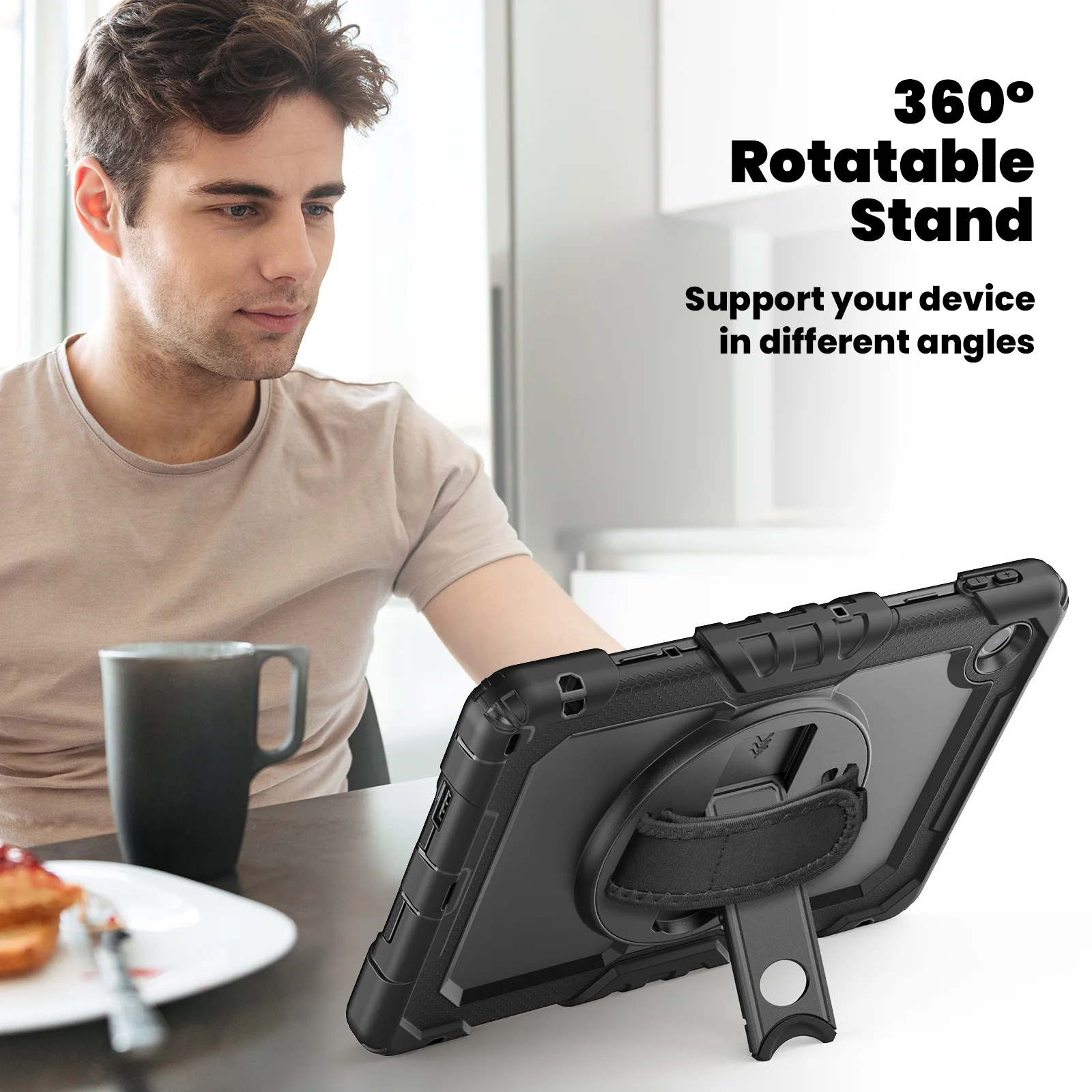 Durable Shockproof Tablet Stand Case with Enhanced Protection