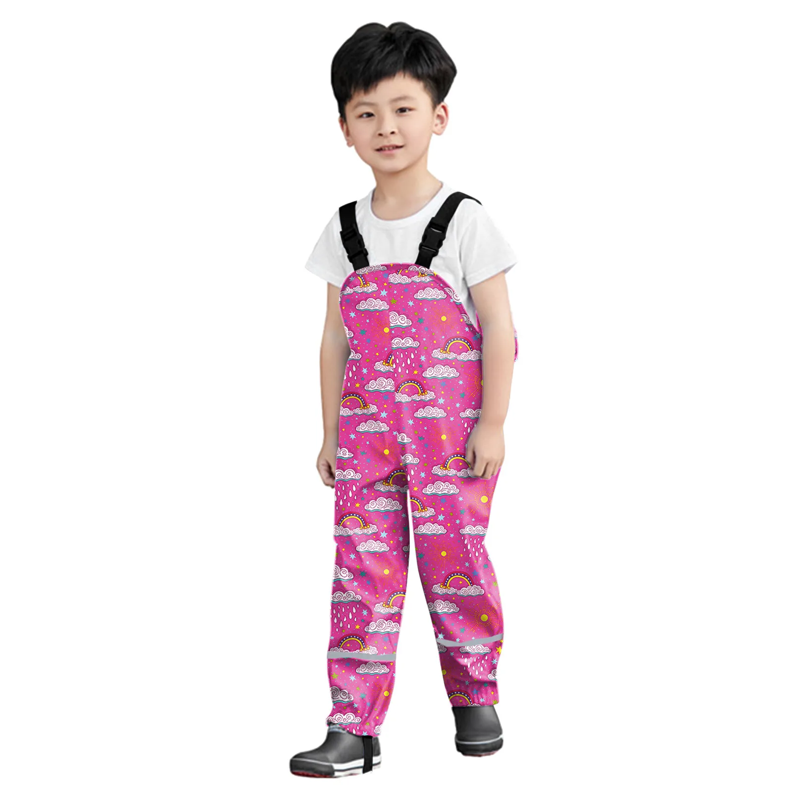 2-8 Years Kids Waterproof Overalls Cute Cartoon Spring And Autumn Girls Pants New Fashion Boys Jumpsuit Romper Children Clothing