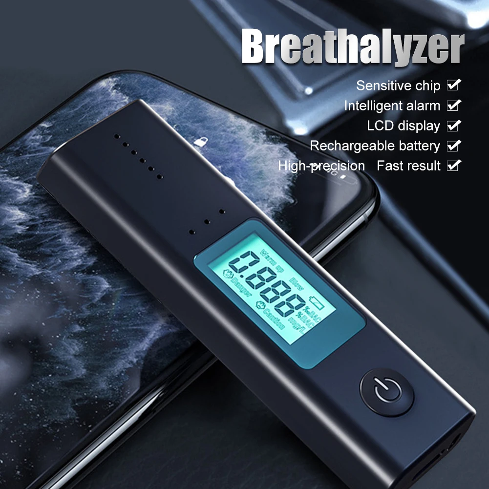 

Alcohol Tester Professional Breathalyzer Digital Alcohol Breath Tester Alcohol Detection Device Alcoholimeter Analyzer Detector
