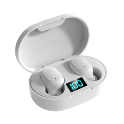 Noise - Canceling Waterproof Wireless Earbuds with LED Display Charging Case (WHITE)
