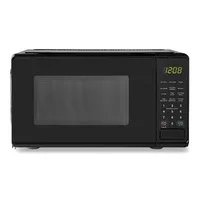 0.7 cu. ft. Countertop Microwave Oven, 700 Watts, Black, New, LED Display, Kitchen Timer, Household Tabletop Microwave Oven 1