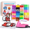 Perler Beads Kit 5mm/2.6mm Hama beads Whole Set with Pegboard and Iron 3D Puzzle DIY Toy Kids Creative Handmade Craft Toy Gift 6