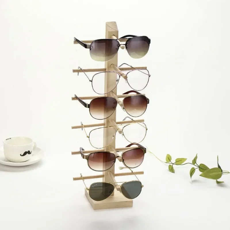 Multi Layers Wood Sunglass Display Racks Shelf Eyeglasses Show Stand Jewelry Holder For Multi Pairs Glasses Showcase Women 3