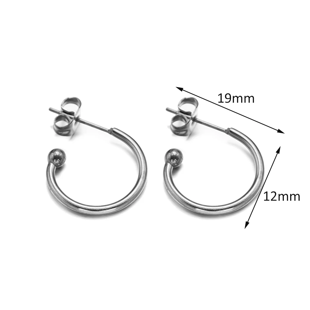 5 Paar Edelstahl Ohrring Haken Anschluss zurück für DIY hypo allergene Ohr komponenten Schmuck Herstellung Zubehör Zubehör – Detail 5