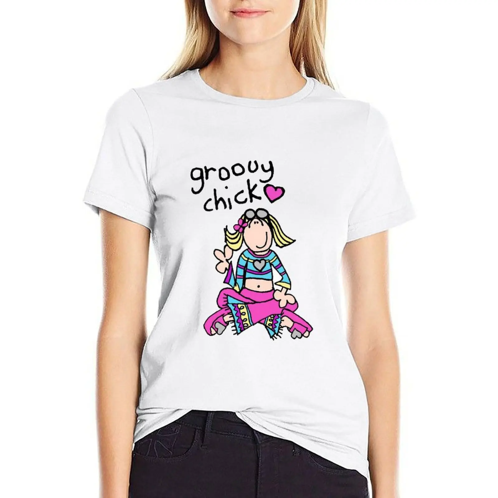 

Groovy Chick Girls 2000s Y2K vintage T-shirt kawaii clothes tees anime clothes Womens clothing