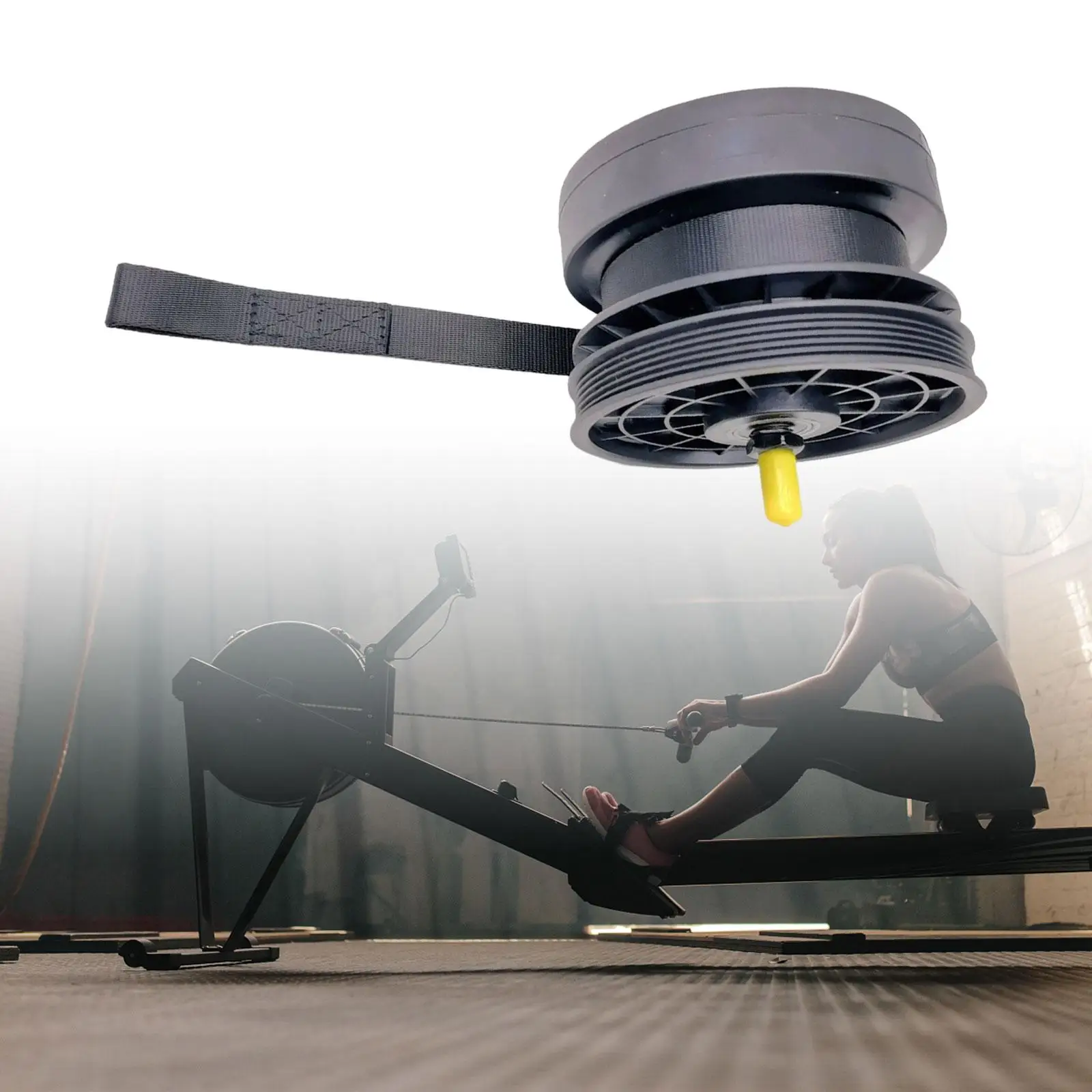 Webbing Rebound Damper Rower Spring Box Resistance System Pulley Rowing Machine Home