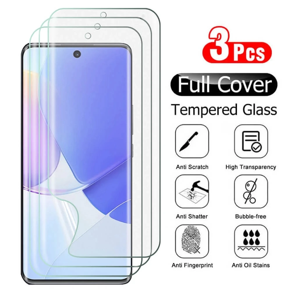 

3PCS For VIVO V23e V23S V20 SE V21e V17 V19 V15 Pro Full Glue Hydrogel Film For VIVO X50 X30 X60 X70 Screen Protector