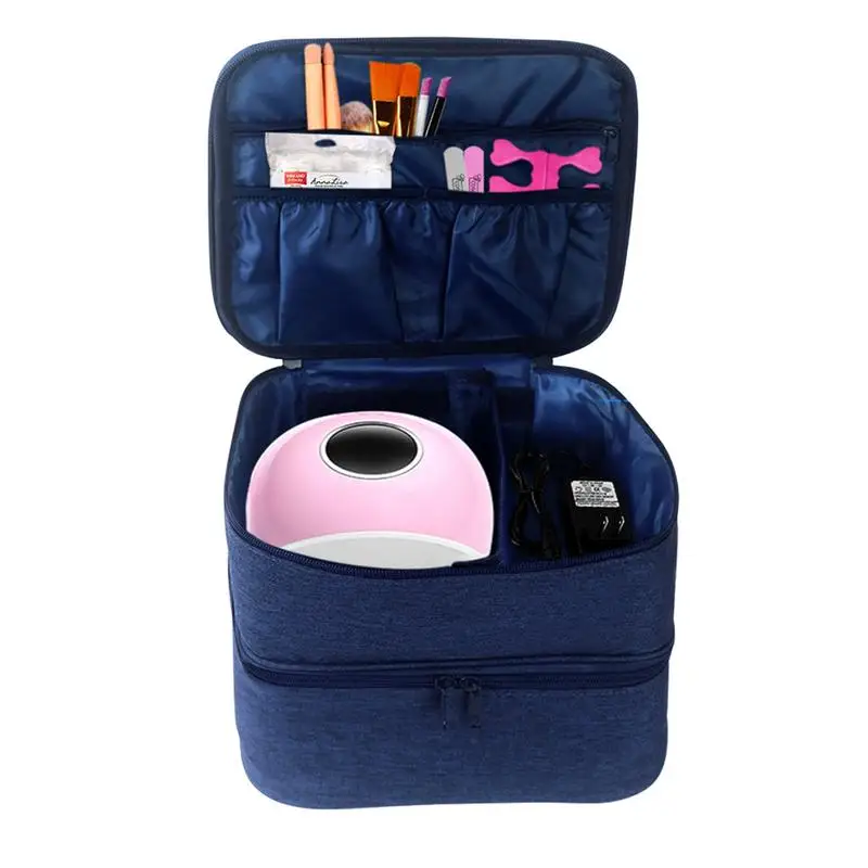 

Nail Polish Carrying Case Nail Polish Holder Case With Compartments Lipstick Travel Tools For Led Nail Travel Famil