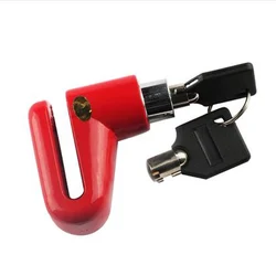 Heavy-Duty Disc Brake Lock for Enhanced Motorcycle and Bicycle Security (Red)