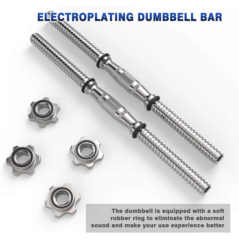 Threaded Dumbbell Handles Adjustable Dumbbell Bar Handles 1 Inch Standard Weight Plate Weightlifting Accessories 300lbs