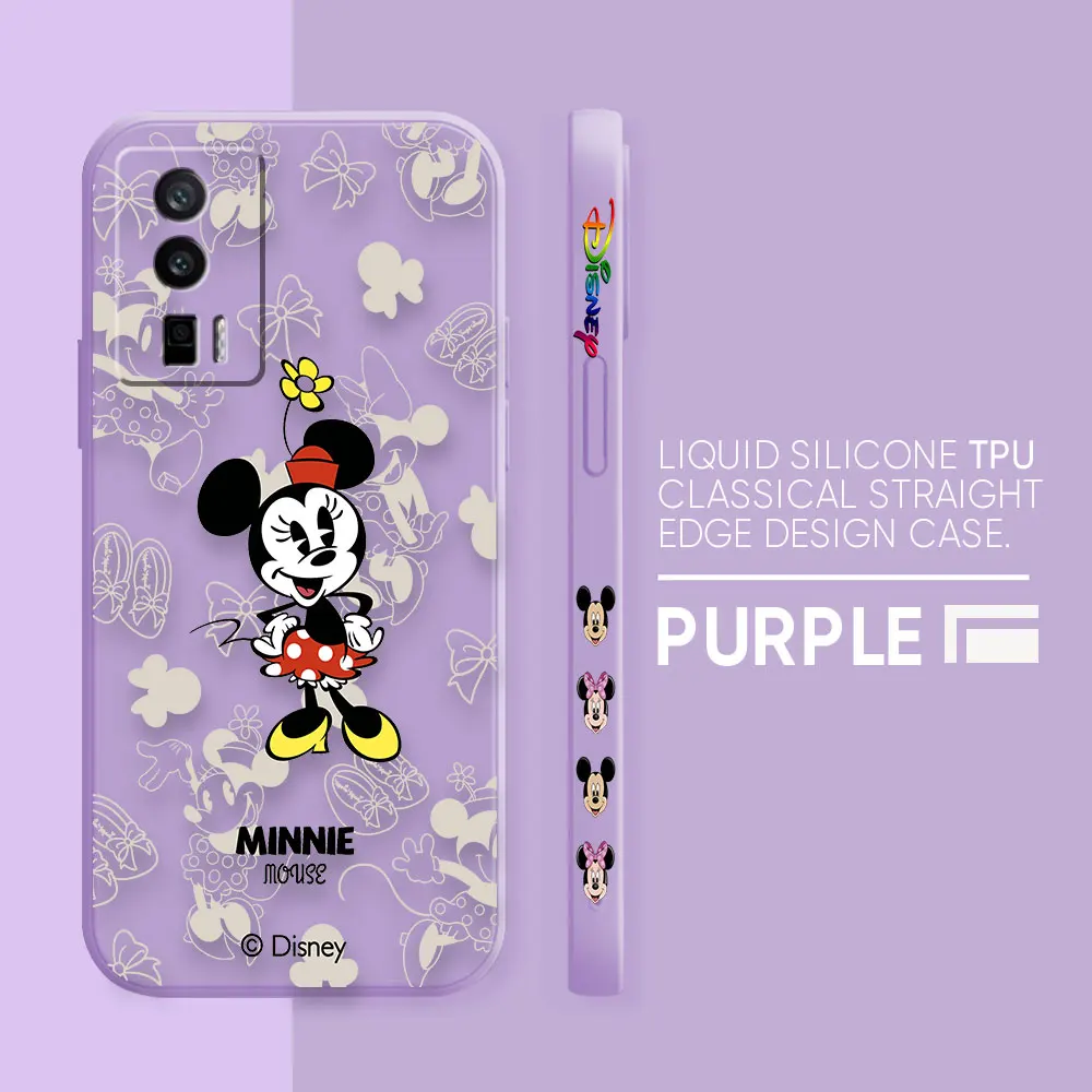thumbnail image 1 of Case For Redmi K60E K60 K50 K40S K40 K30 9A 9 8A 8 10 Pro 4G 5G Colour Simple Liquid silicone Case Funny Mickey Minnie Mouse, 1 of 5