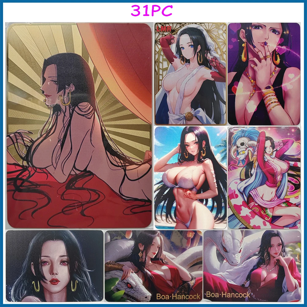 

Anime Goddess Story Character DIY ACG Sexy Metal Card Boy Play Christmas Birthday Present One Piece Boa Hancock Collectible Card