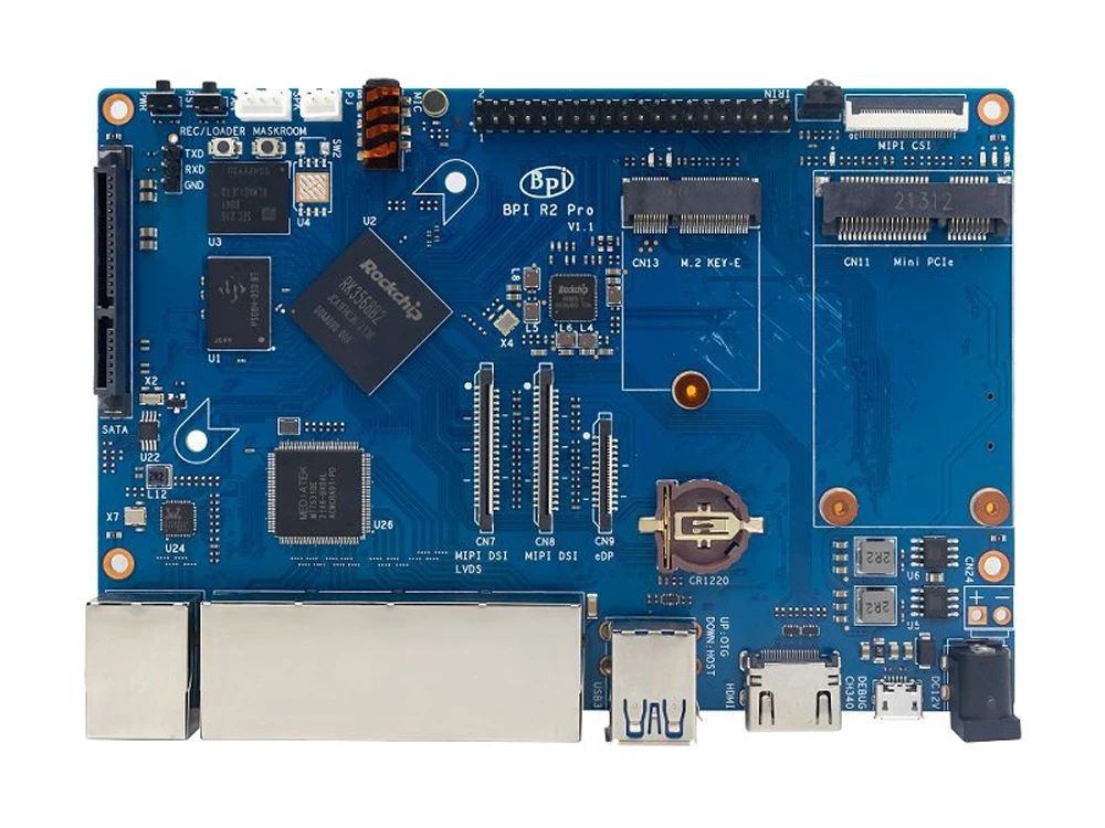 Banana PI BPI-R2 Pro Smart Router Board Rockchip RK3568 2GB LPDDR4 Support PCIE