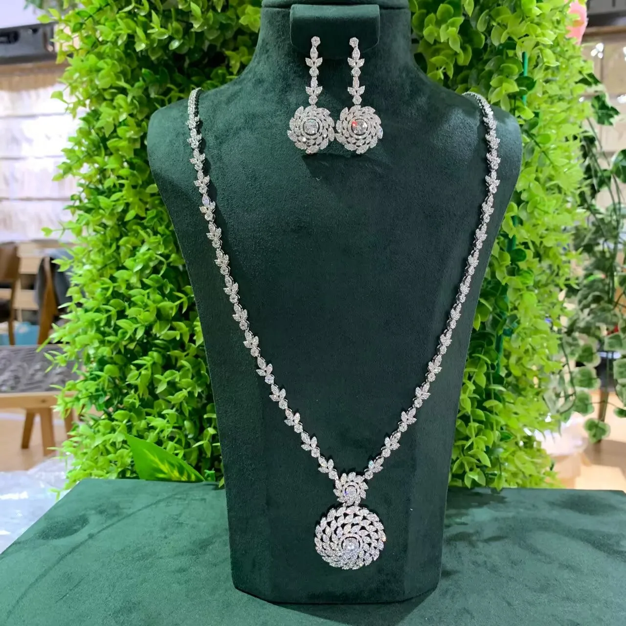 2pcs Bridal Jewelry Sets for Women Wedding Party