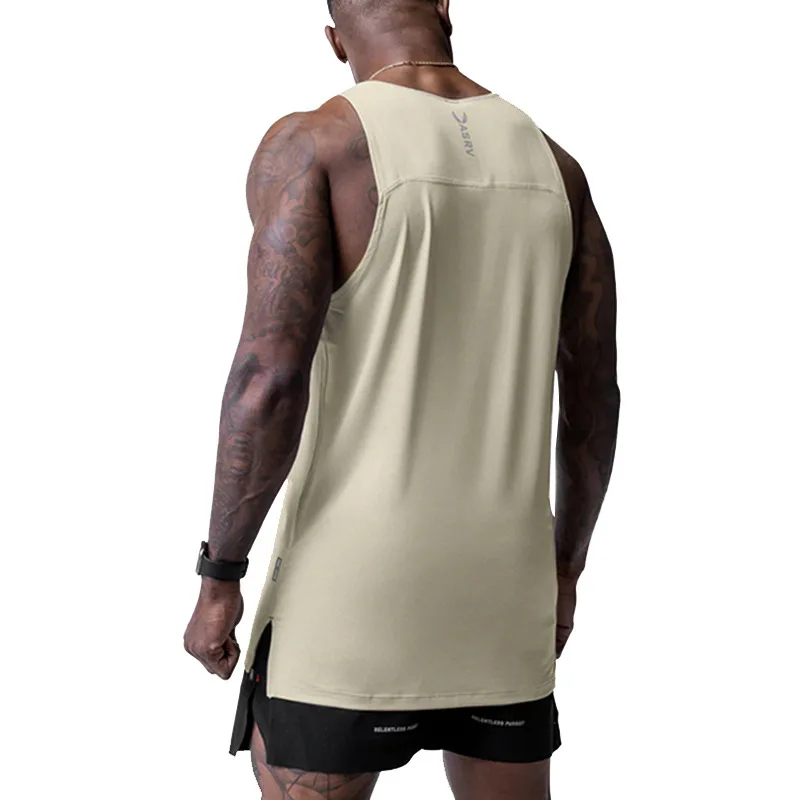 

Men's Sports Vest Summer European and American Printed Round Neck Vest Men's Solid Color Fitness Sleeveless Camisole