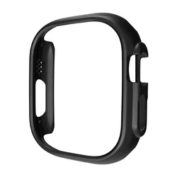 Durable Hard PC Protective Watch Cover - Hollow Frame Bumper for 49MM iwatch ultra 2 (Black)
