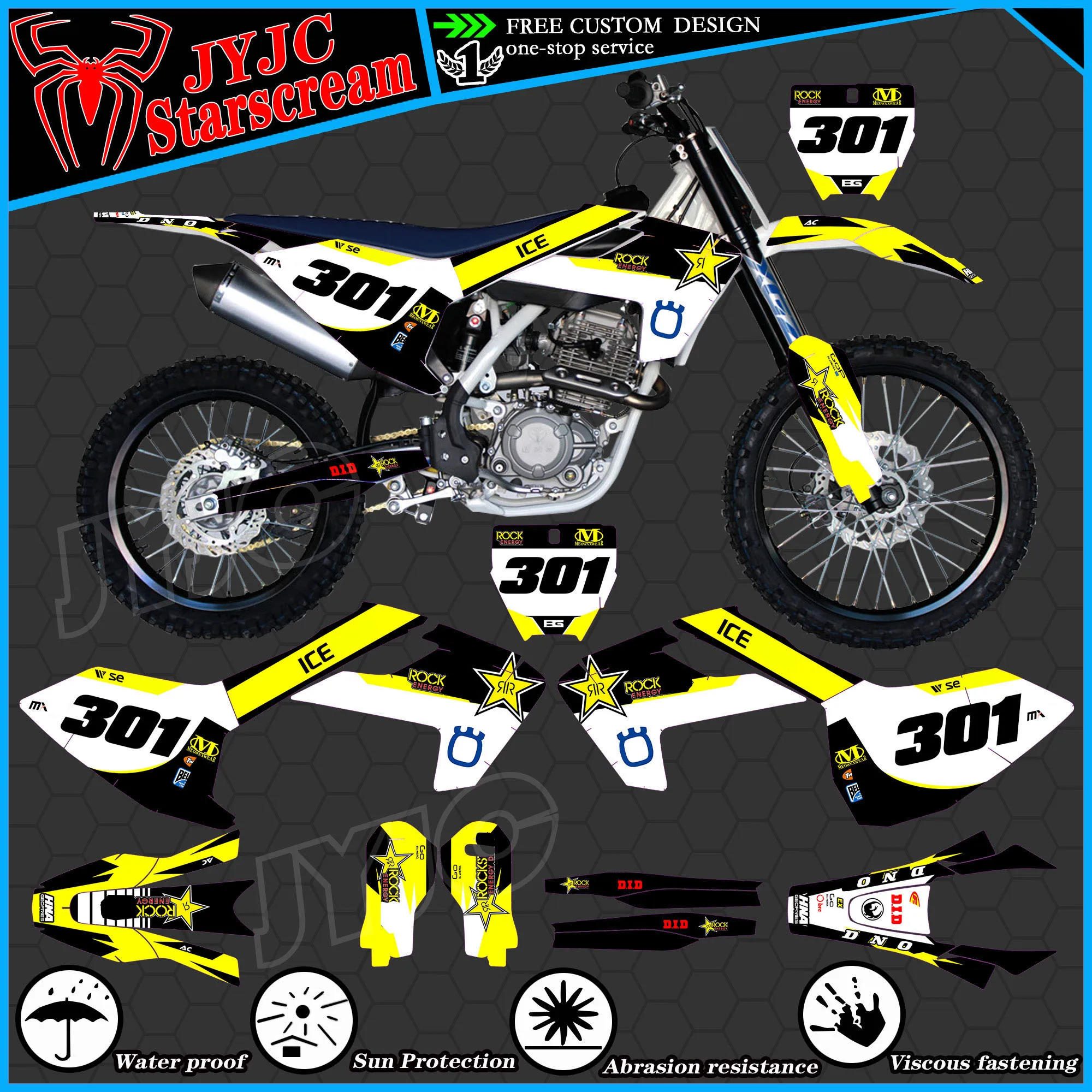 Graphic Kit for Husqvarna 2016 2017 2018 TC FC TX FX FS   2017 2018 2019 TE FE150 200 250 300 350 400 Motorcycle Decal Stickers maisto 1 18 2018 husqvarna vitpilen 701 static die cast vehicles collectible hobbies motorcycle model toys