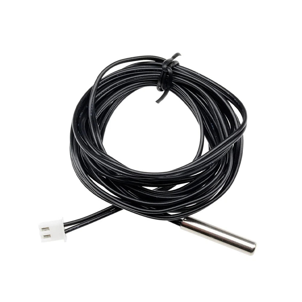 5pcs/10pcs Ntc 10K 1% 3950 Thermistor Temperature Sensor Waterproof Probe Cable For Arduino W1209 W1401 30Cm 50Cm 1M 2M 3M 5M 5