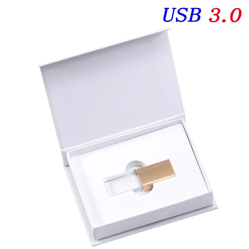 thumbnail image 5 of Caja de regalo para fotografía de bodas Unidad flash USB 3.0 Memoria USB de cristal de 64 GB, 32 GB, 16 GB, 8 GB y 4 GB Unidades flash de alta velocidad, 5 of 5
