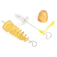 Spiral Potato Cutter with 4 Stainless Steel Sticks Tornado Potato Slicer Manual Twisted Potato Slicer Kitchen Accessories 3