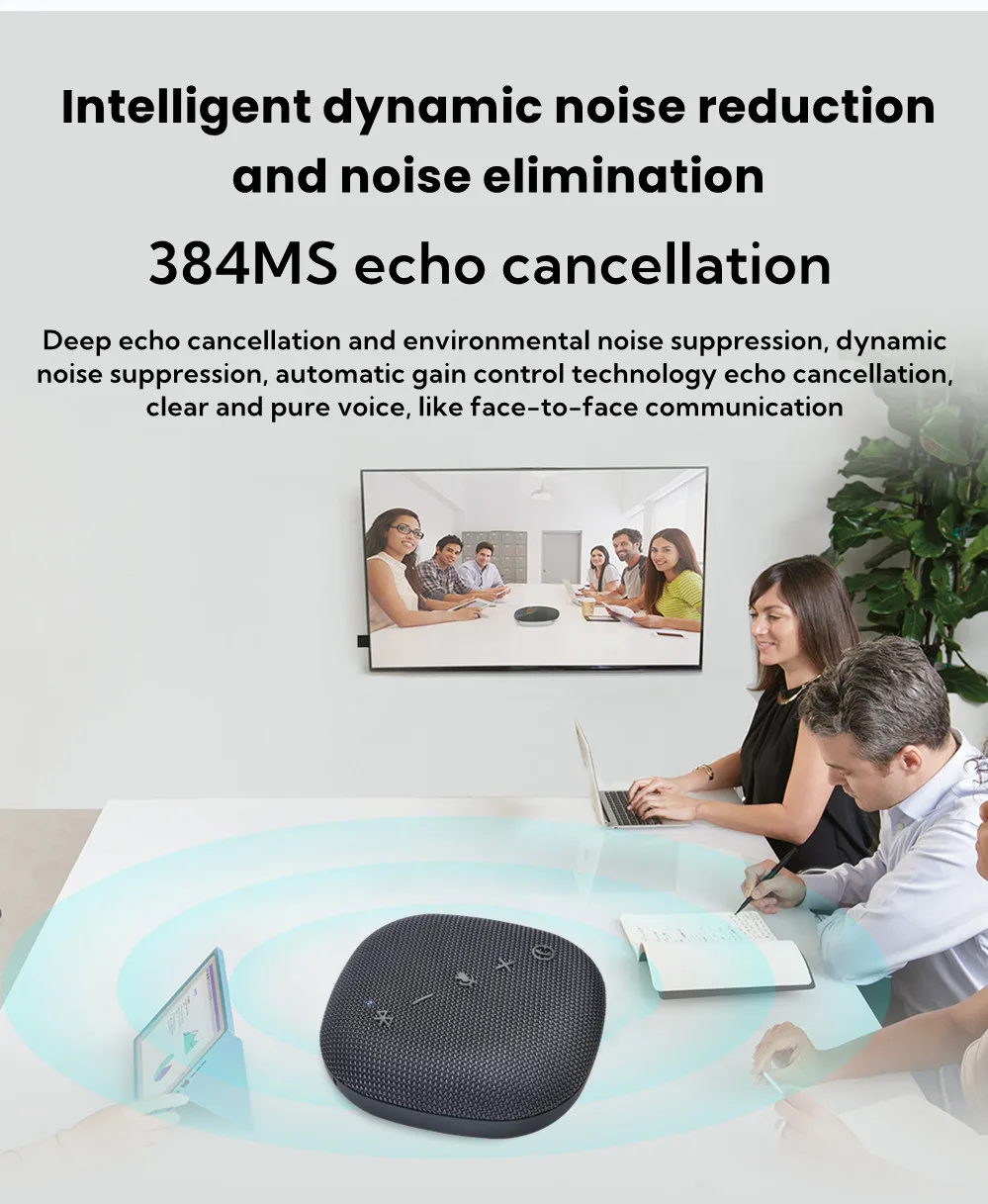 360&deg; Omni-directional Microphone 5M Radius Pickup Wireless Conference Speaker wireless conference speaker USB Bluetooth Microphone for Conference Meeting
