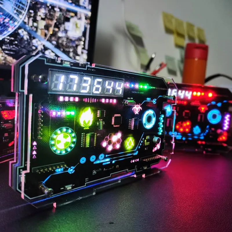 Doomsday Light Clock Ambient Light RGB Gaming Clock Light Pollution Desktop Clock 3