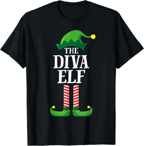 

Diva Elf Matching Family Group Christmas Party T-Shirt