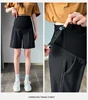 Plus Size Maternity Summer Shorts Thin Out Wear Knee-length High Waist Pregnant Women's Suits Pants Pregnancy Belly Trousers 6