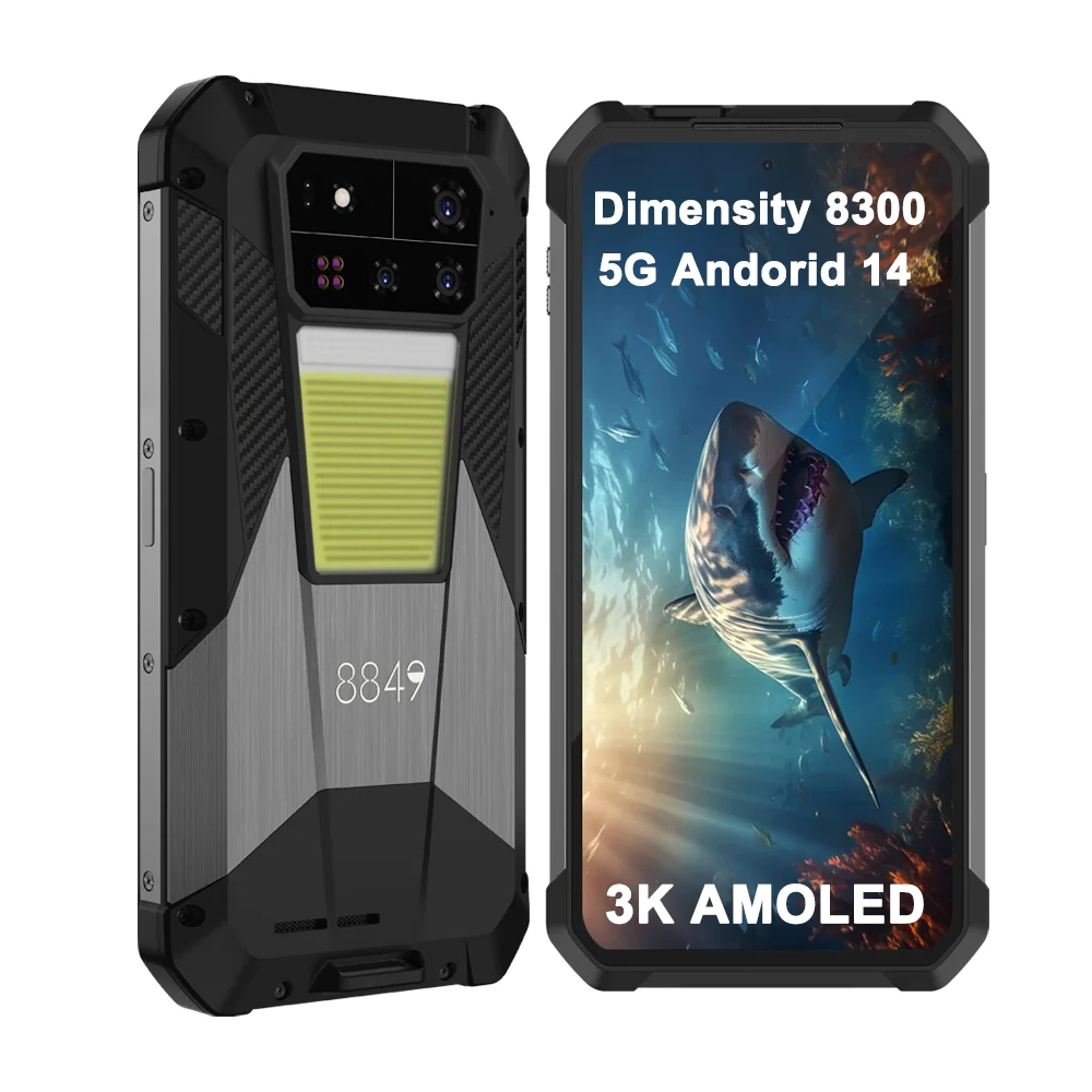 8849 SHARK 3 Unihertz Rugged Smartphone Dimensity 8300 Android 14 32GB 512GB  3K AMOLED Screen 11600mAh Night Camera 5G Phone