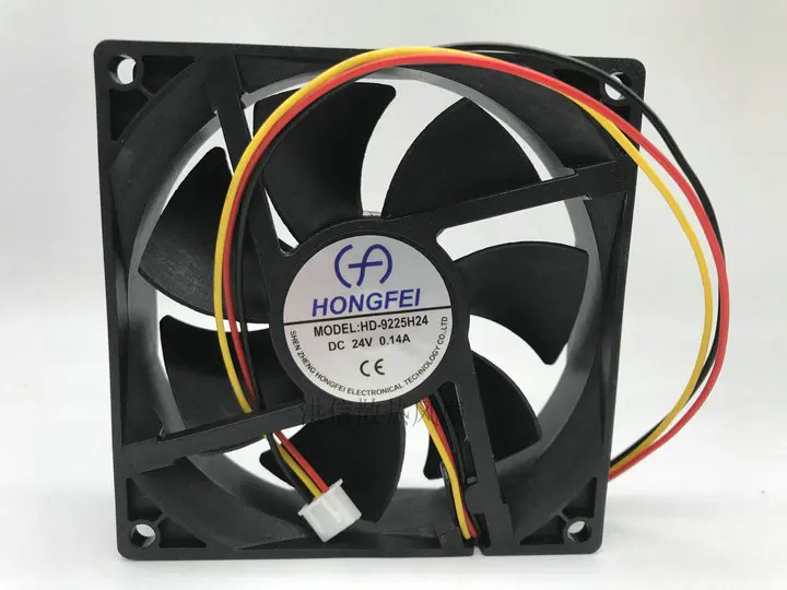 

Freight free original DC fan HD-9225H24 DC24V 0.14A frequency converter fan two wire three wire