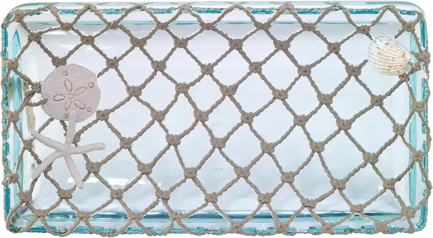 Decorative Tray, Resin Countertop Organizer, Beach Inspired Bathroom Accessories
