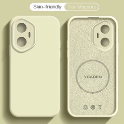 Premium Liquid Silicone Magnetic Case - Silky Smooth Frosted Finish for Honor 500 (Cream Yellow)
