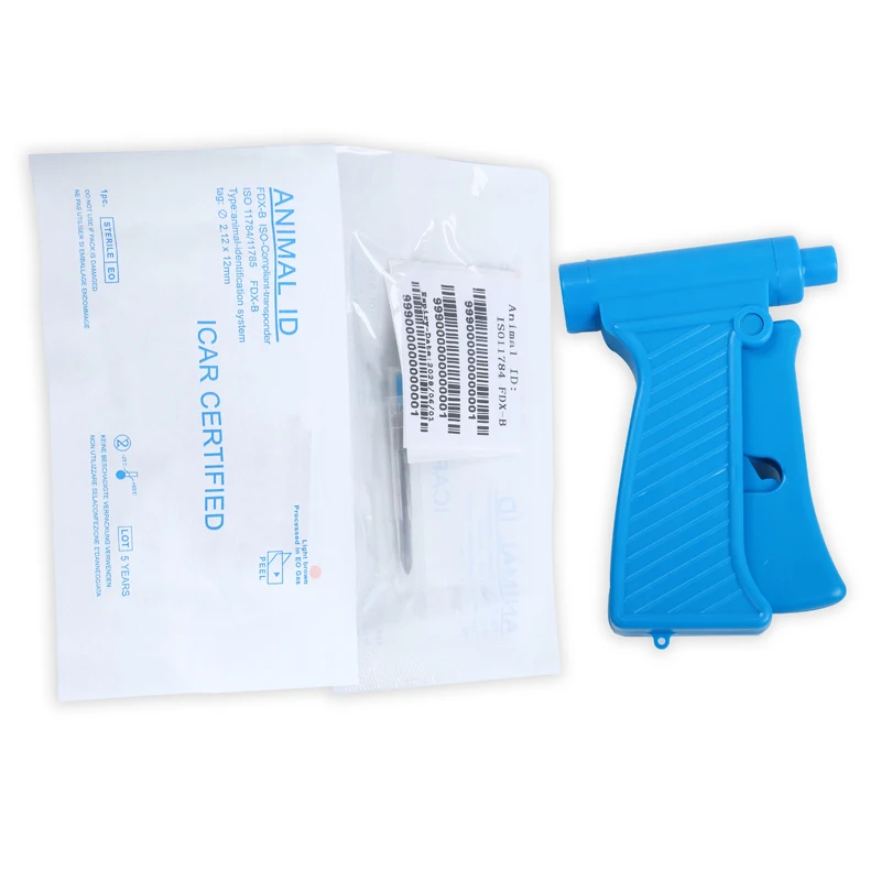 2.12x12MM Injector Animal Separated Needle FDX-B Pet ID Tag 134.2KHz Animal Microchip Syringe Matching Recycle Plastic Injector