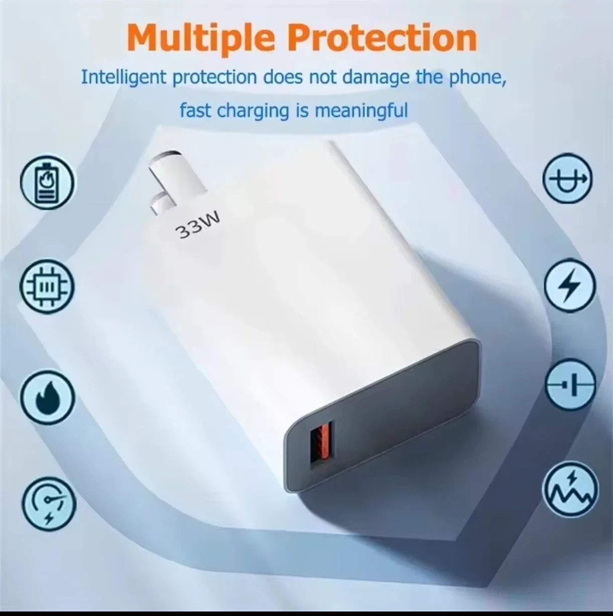 Xiaomi 33W Fast Turbo Charge USB-C Travel Adapter Cable