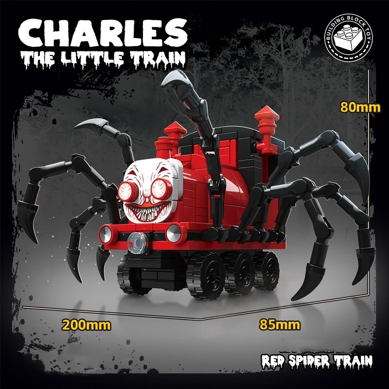 Novo jogo de terror choo-choo charles bloco de construção pequeno trem  ônibus jantar brinquedo dos desenhos animados personagem edifício bloco  cidade brinquedo compatível - AliExpress