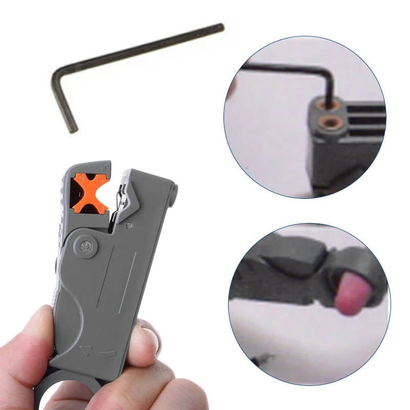 Description Picture 6 of item4/1pcs Automatic Stripping Pliers Wire Stripper Cable Wire Cutters Stripping Crimping Tool with Hexagon Wrench Tools Nippers