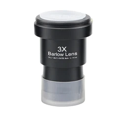 Enhanced Telescope Barlow Lens with Adjustable Magnification and Camera Mount (3X Barlow Lens)