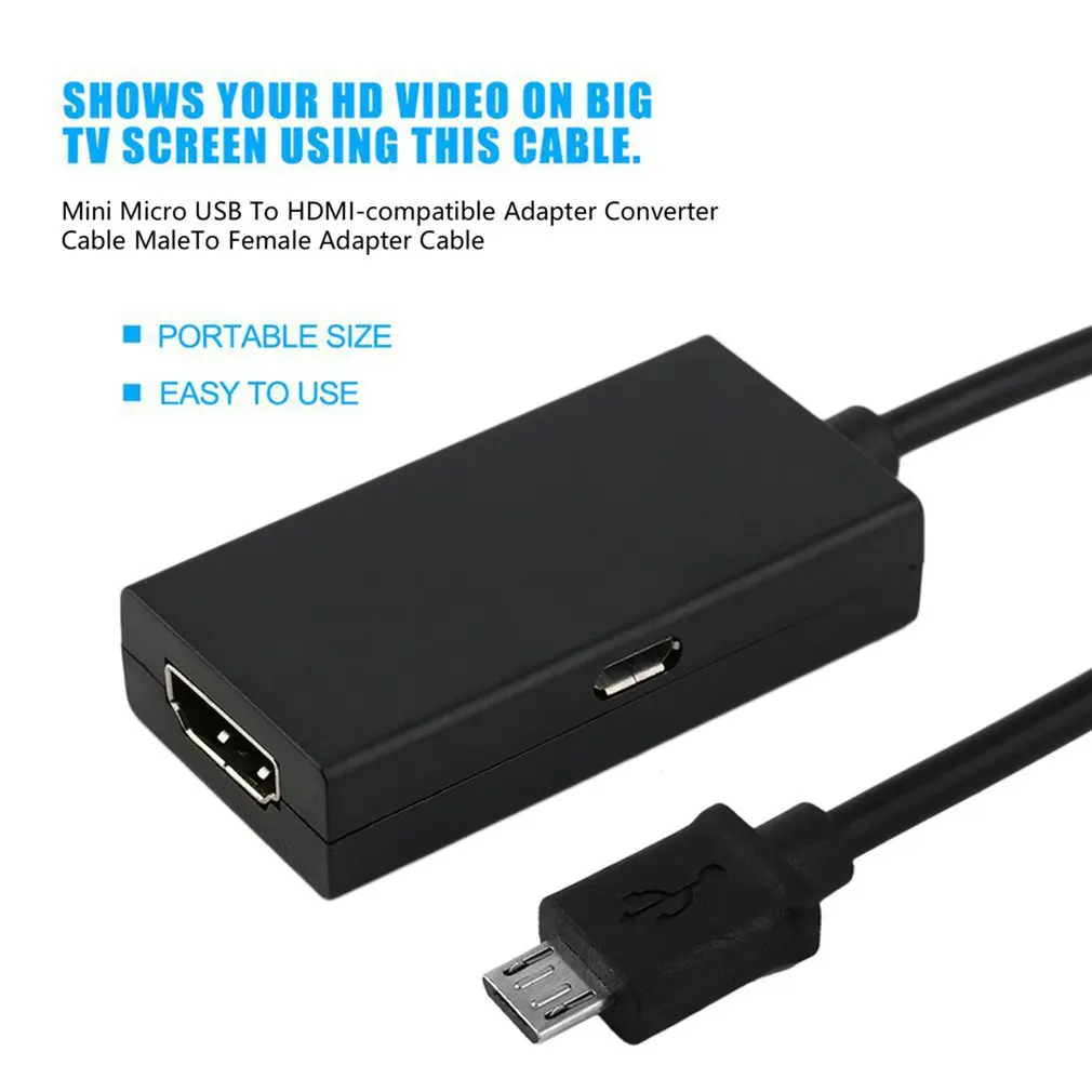 MHL 2.0 Micro USB to HDMI 1080P HDTV Cable Adapter for Samsung Galaxy Note  4 3 2