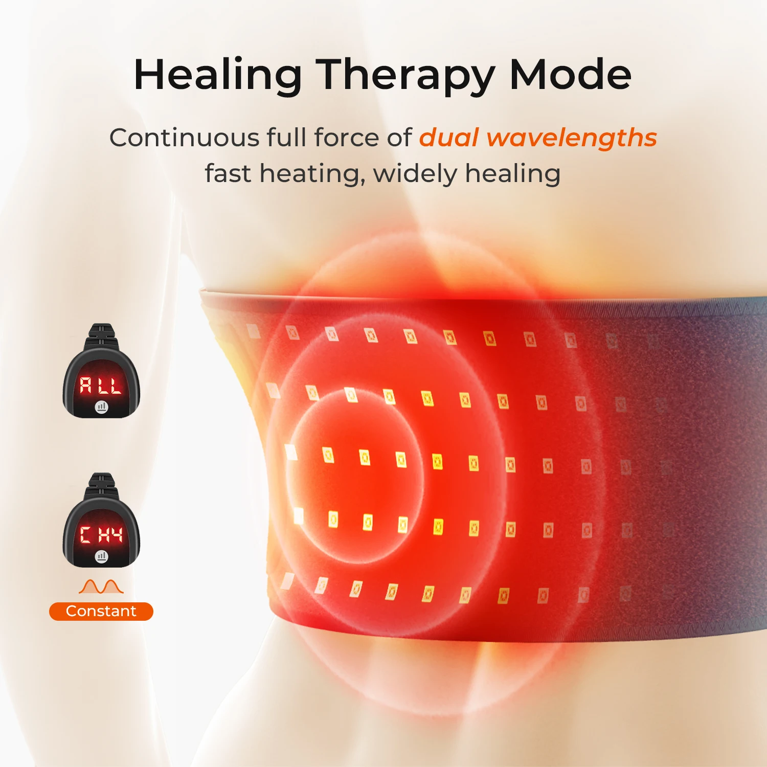 100 LED Red Light Therapy Belt For Body Health Care Fat Loss Back Pain Relief