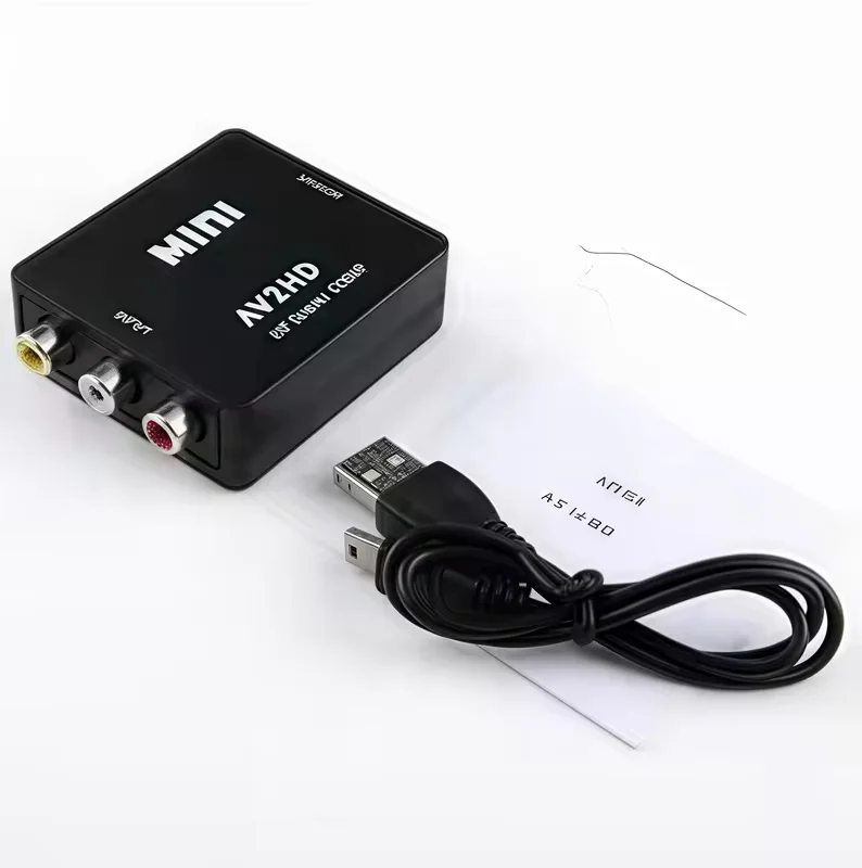 1080P RCA to HDMI Plug-and-Play Converter Adapter - Full HD Audio Video Solution