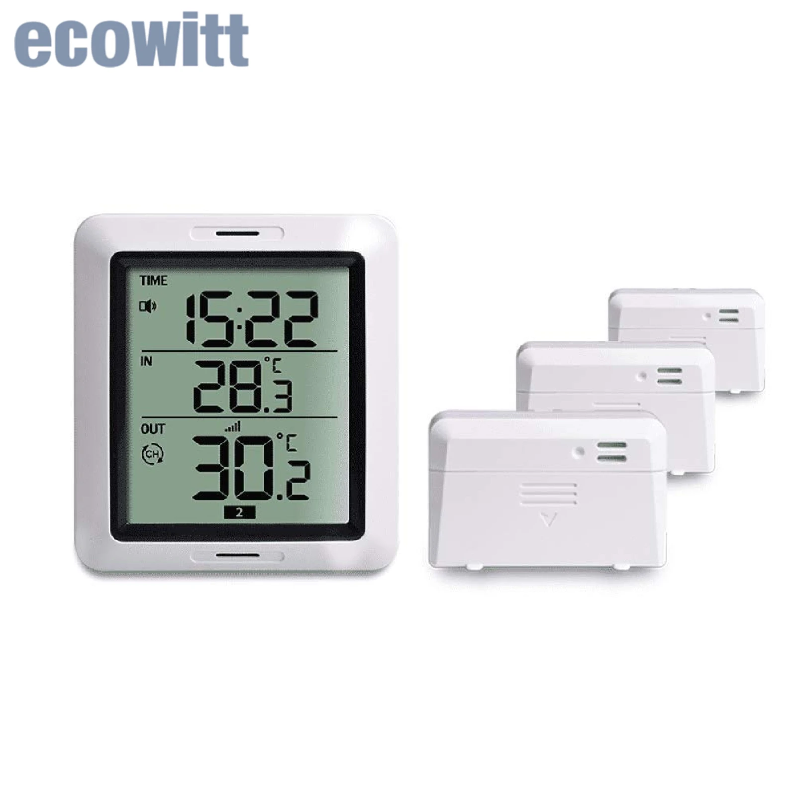 

Ecowitt WH0281 Wireless Digital Indoor Outdoor Thermometer, Includes 3pcs Thermometer Sensors & 1pc Thermometer Display Console